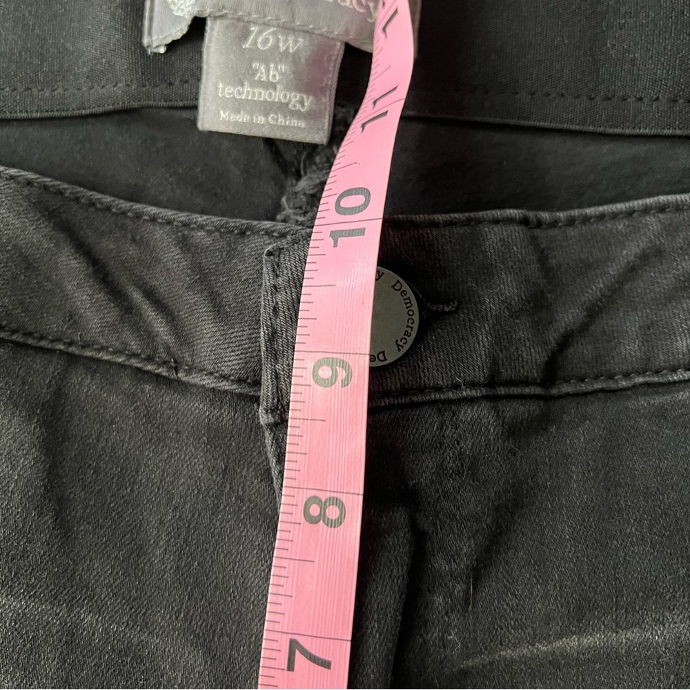 NWT Democracy slim straight crop black jeans size 16W. - Picture 8 of 12